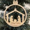 Engraved Wooden Christmas Ornament - Image 3