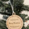 Engraved Wooden Christmas Ornament - Image 5