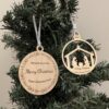 Engraved Wooden Christmas Ornament